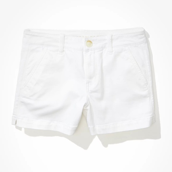American Eagle Outfitters Super stretch‎ low rise white shorts Sz 4 - Picture 4 of 10
